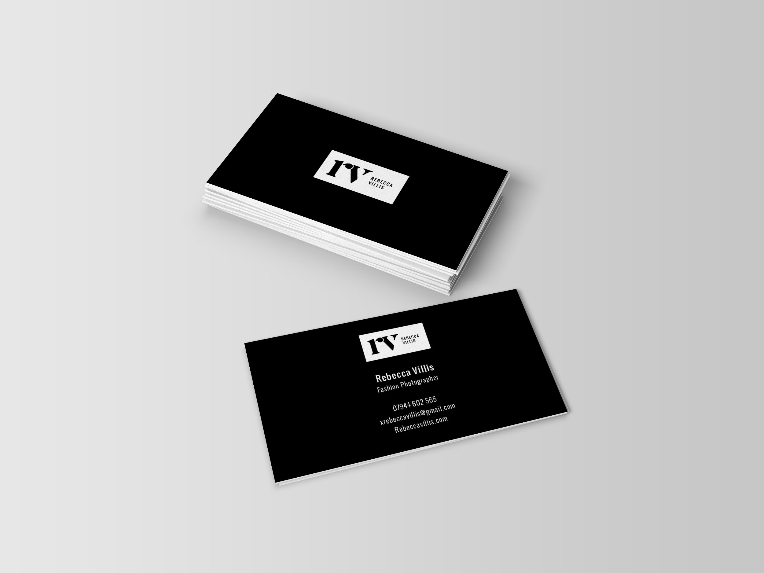RV fashion photographer business card design