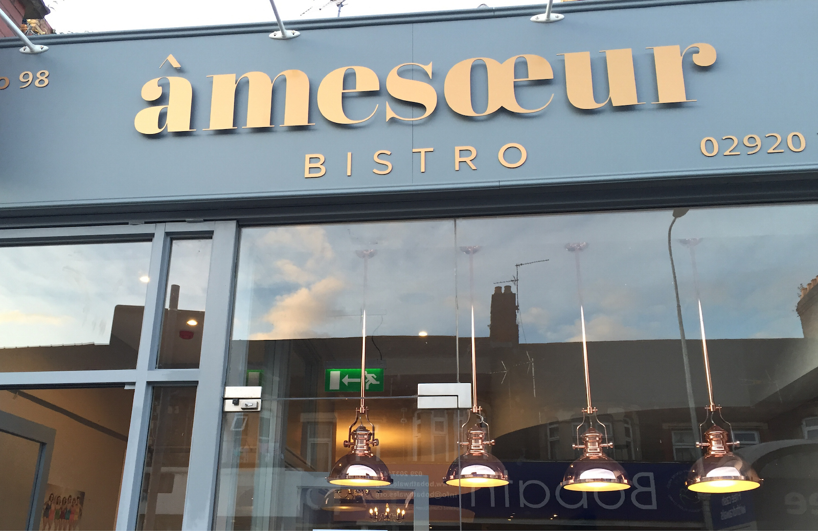 Amesoeur bistro shopfront design Cardiff