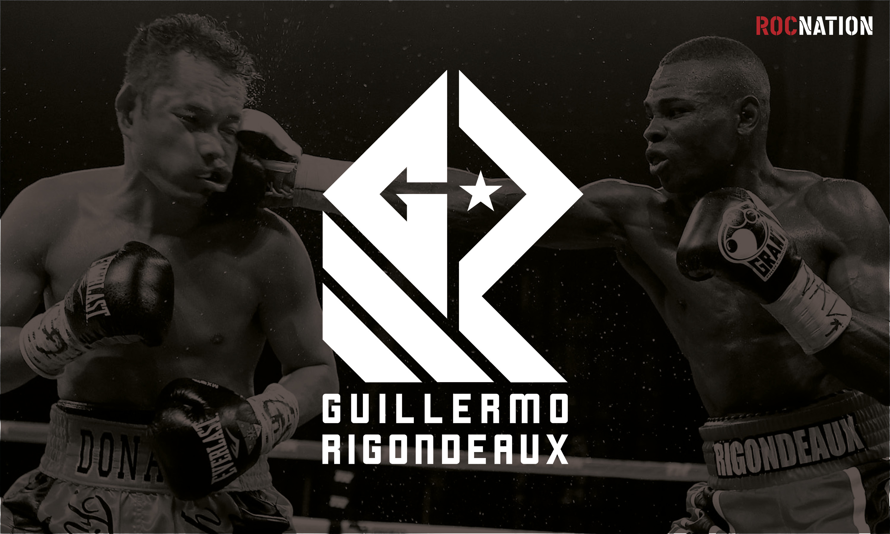 GR logo design for Rocnation world champion boxer